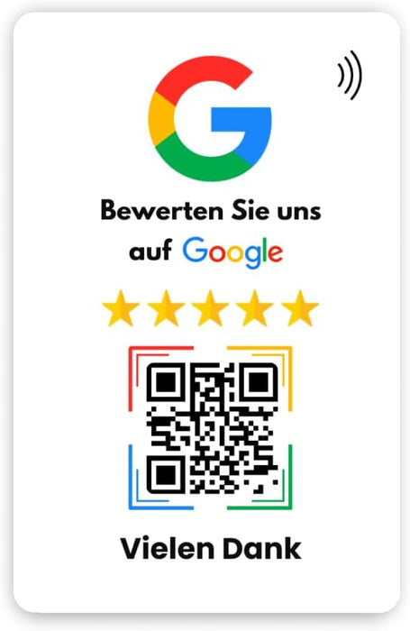 NFC - Google Bewertungskarten / Sofort einsatzbereit Voreingestellt