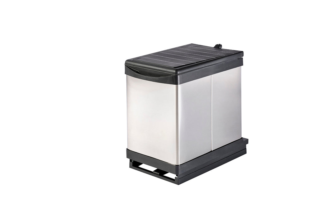 Müllomatik Pro2 - Ausziehbarer Einbaumülleimer - Volumen: 2x 7,5L (21705)