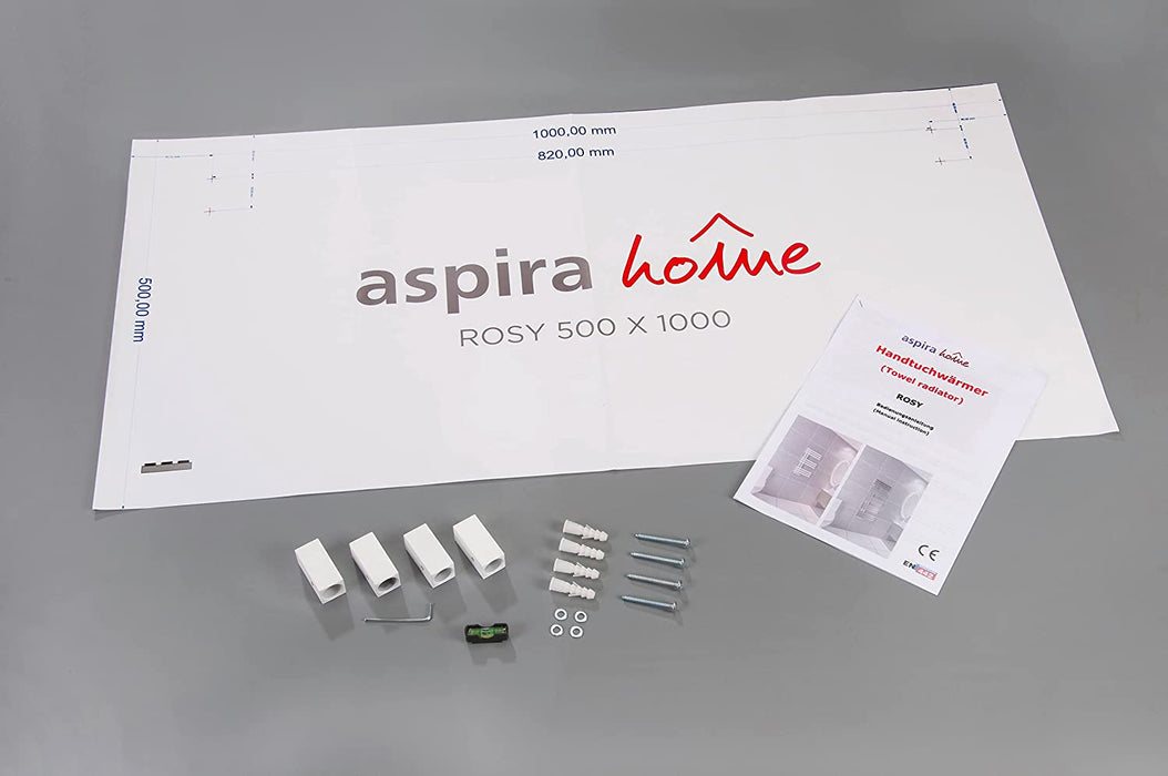 ROSY Badheizkörper weiss mit leichter rauer Oberfläche Mittelanschluss