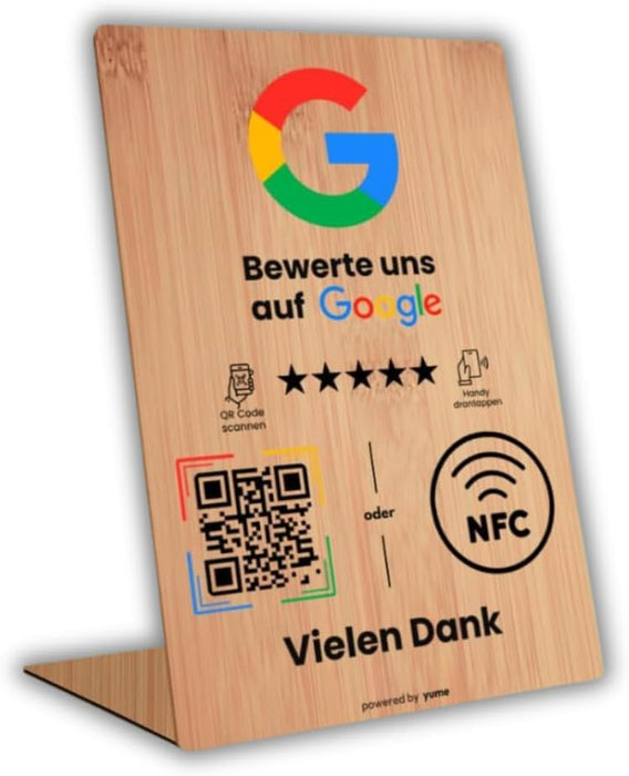 Google Bewertungsständer mit NFC & QR Code Smart Technik (WIR RICHTEN IHREN STÄNDER FÜR SIE EIN) Erhalten Sie mehr Rezensionen