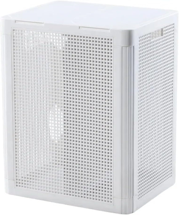 punkto. Smartdual Wäschekorb mit 2 Kammern – 84L – Wäschetrenner mit getrennten Deckeln – Moderner Wäschesammler mit Tragegriffen – Einfacher Aufbau – Weiß