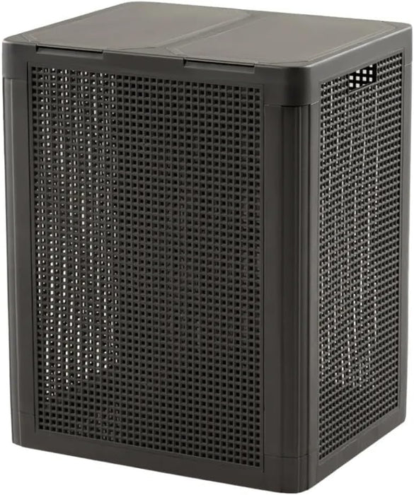 punkto. Smartdual Wäschekorb mit 2 Kammern – 84L – Wäschetrenner mit getrennten Deckeln – Moderner Wäschesammler mit Tragegriffen – Einfacher Aufbau – Anthrazit