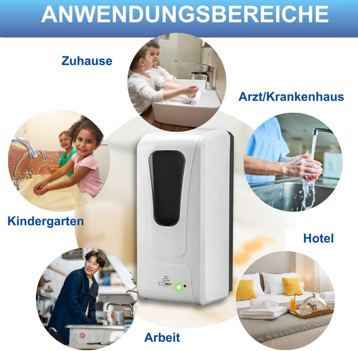 Aspira Home Automatischer Desinfektionsspender Sensorgesteuert Wandmontage für Desinfektionsmittel Seife Shampoo & Duschgel Präzise Dosierung Hygienische Pflege