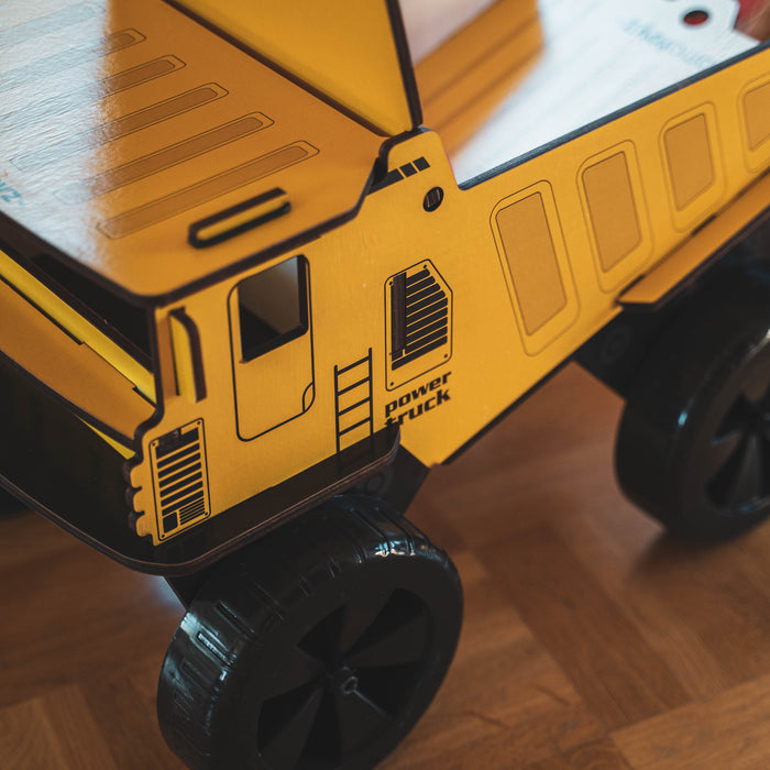 Mamatoyz BamBam Holz-Laster – 2-in-1 Holzspielzeug mit Stauraum ab 3 Jahren