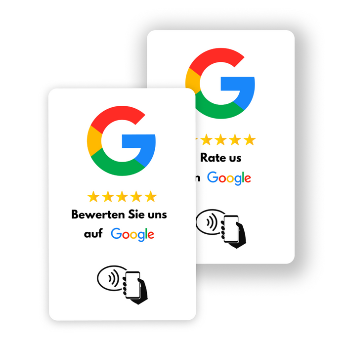 NFC - Google Bewertungskarten / Sofort einsatzbereit Voreingestellt