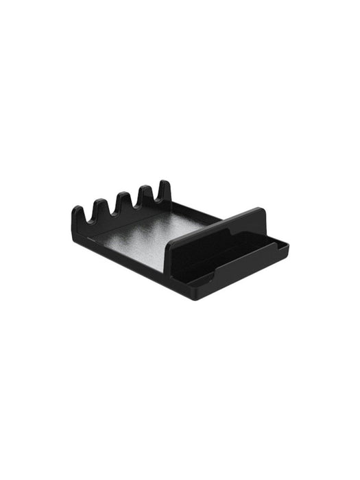 Aspira Home 3-teiliges Küchen Organizer Set – Abtropfgestell aus Aluminium & Kunststoff mit Löffelablage & Schwammhalter, rostfrei, Schwarz oder Weiß, 33 × 43 × 15 cm