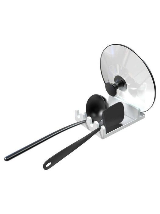 Aspira Home 3-teiliges Küchen Organizer Set – Abtropfgestell aus Aluminium & Kunststoff mit Löffelablage & Schwammhalter, rostfrei, Schwarz oder Weiß, 33 × 43 × 15 cm