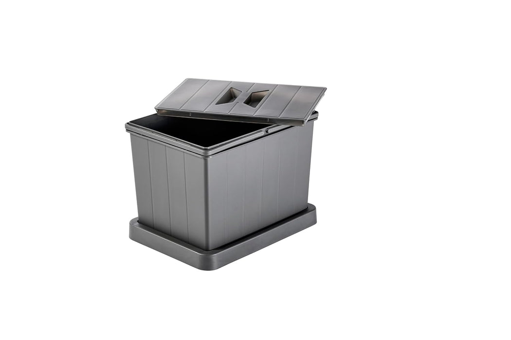Aspira Modularer Mülleimer für Schublade, Abfallsammler „Müllomatic MODUL 1“ | Kunststoffbehälter mit montierbarer Basis | Volumen: 1x16L | Mülltrennsystem | Höhe 298mm (MODUL 1)