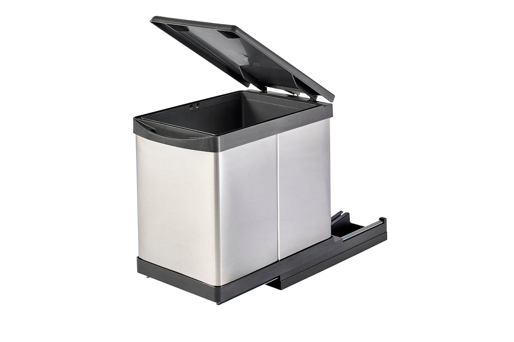 Müllomatik Pro1 mini - Ausziehbarer Einbaumülleimer - Volumen: 1x 12L
