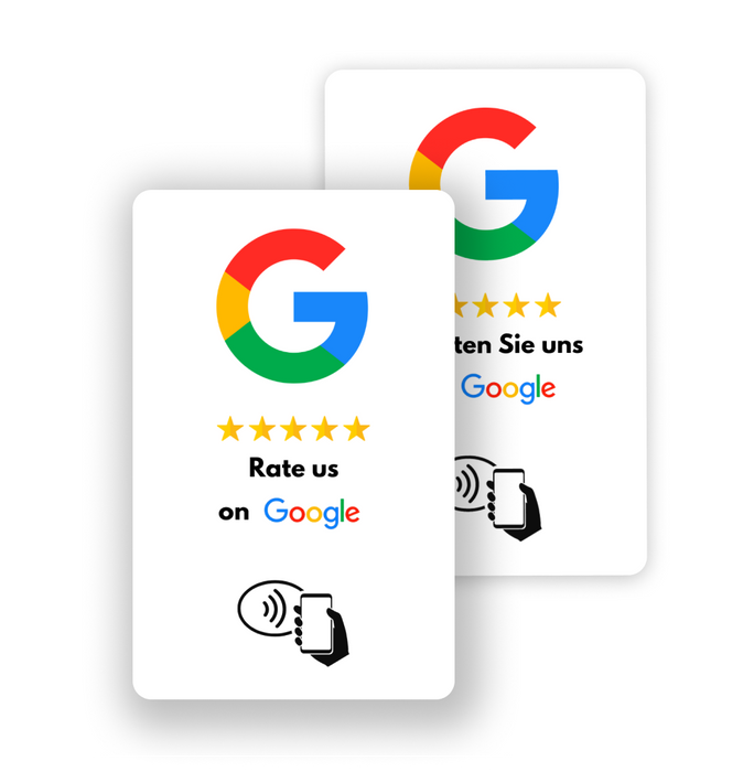 NFC - Google Bewertungskarten / Sofort einsatzbereit Voreingestellt