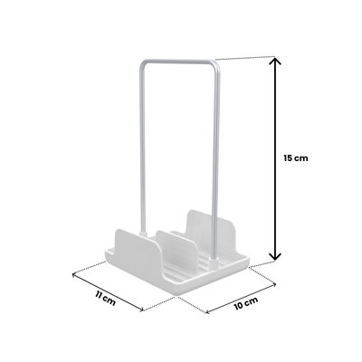 Aspira Home 3-teiliges Küchen Organizer Set – Abtropfgestell aus Aluminium & Kunststoff mit Löffelablage & Schwammhalter, rostfrei, Schwarz oder Weiß, 33 × 43 × 15 cm