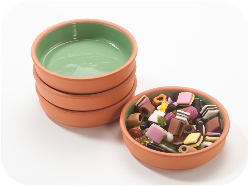 Tapas-Vorspeise-Meze Schale, rund 450ml, 16x4cm, Glasiert/Natur, 6´er Set