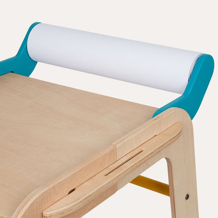 Mamatoyz Massa Spiel- und Maltisch aus Holz mit Papierrolle – Kinderschreibtisch für kreative Ideen